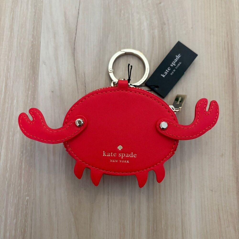 Kate Spade Pinch Me Crab Coin Purse Bag charm Keychain - Picture 3 of 8